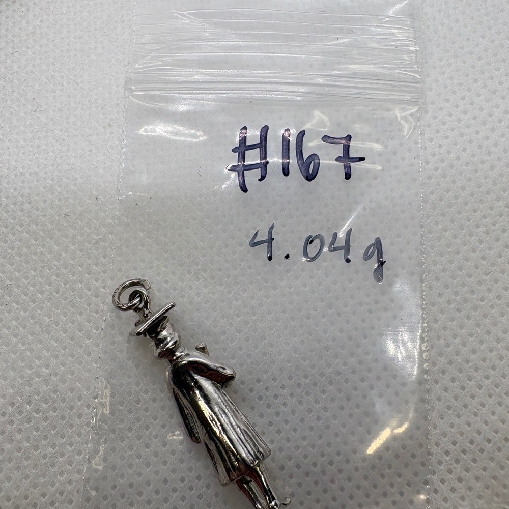 Vintage Sterling Silver Graduate Student Charm Pendant Cap Gown Diploma 4.04g - Picture 7 of 7